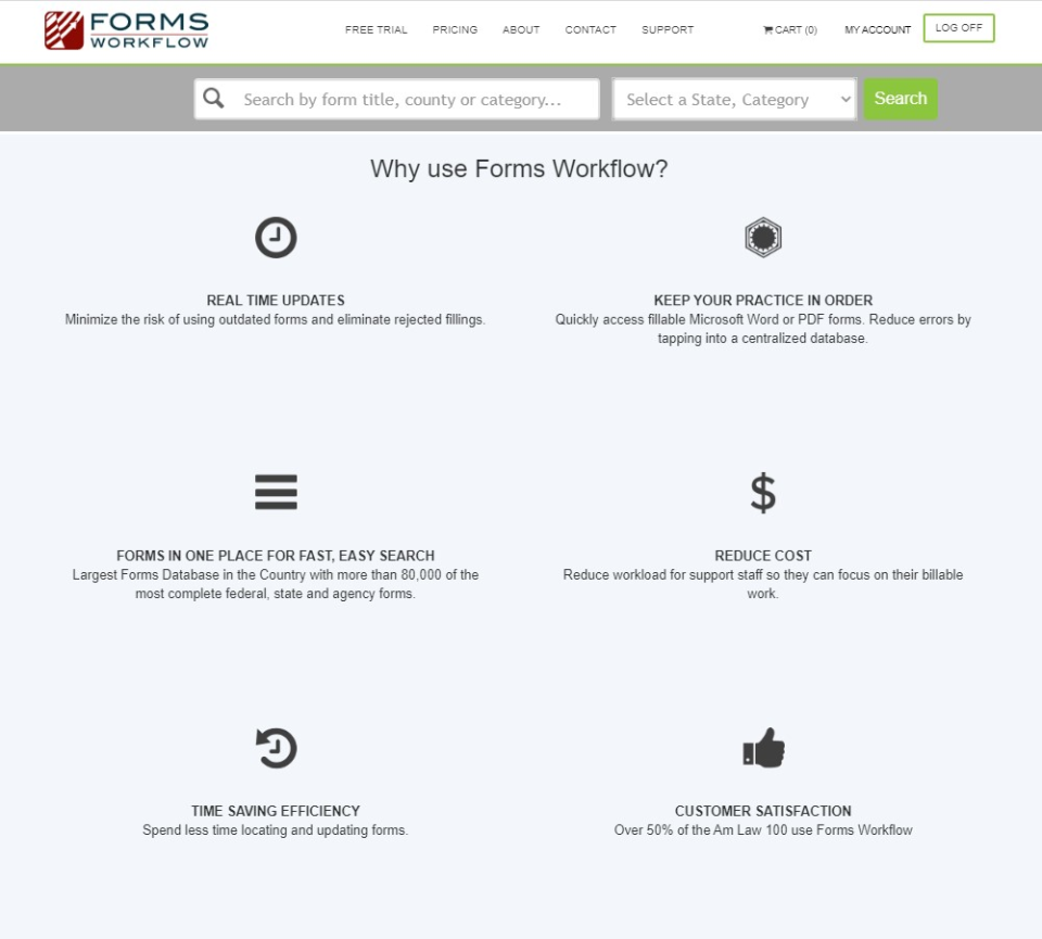screenshot of Forms Workflow